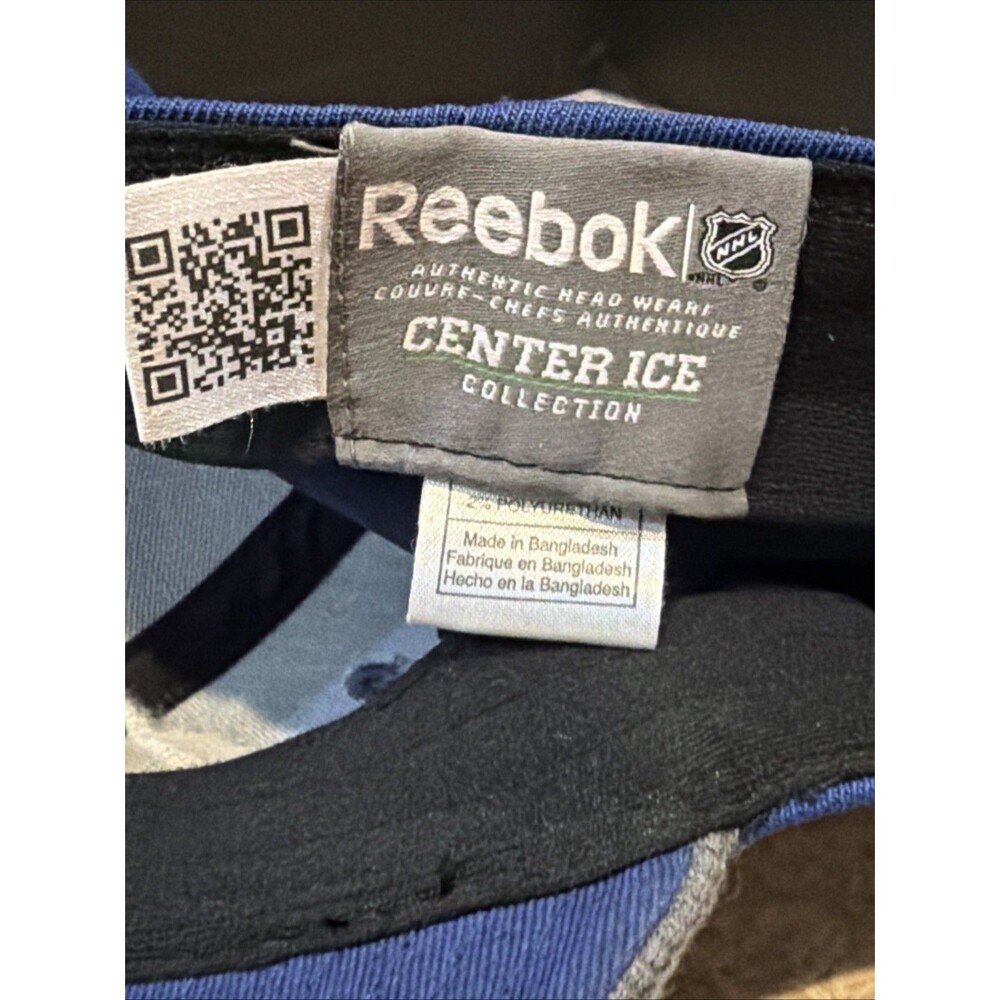 Tampa Bay Lightning Authentic Reebok NHL Hockey Hat Flex Fit L/XL Blue/Graye - Picture 7 of 7